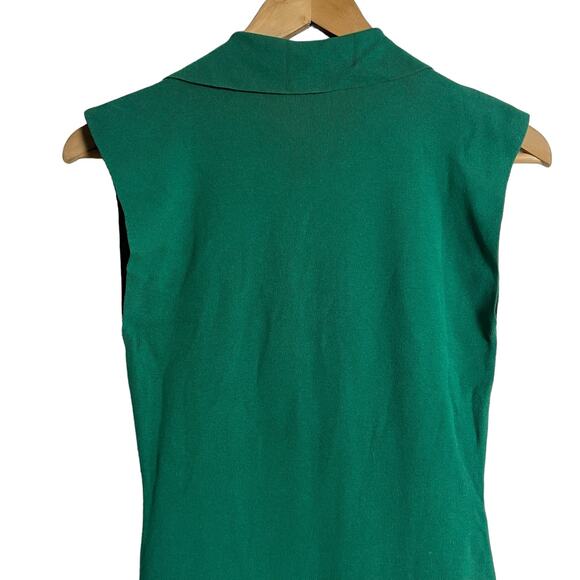 A.L.C. Taylor Knit Green Sleeveless Collared Midi Dress Size XS - Picture 9 of 13